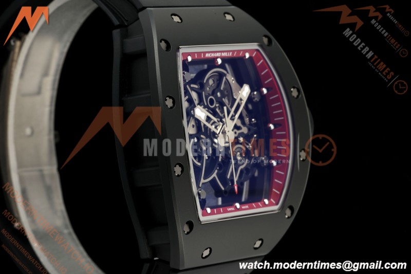 Richard Mille - RM055 Bubba Watson Americas Edition Black CER/RU Red Rehaut Skeleton UMI RMUL2 Free Sprung
