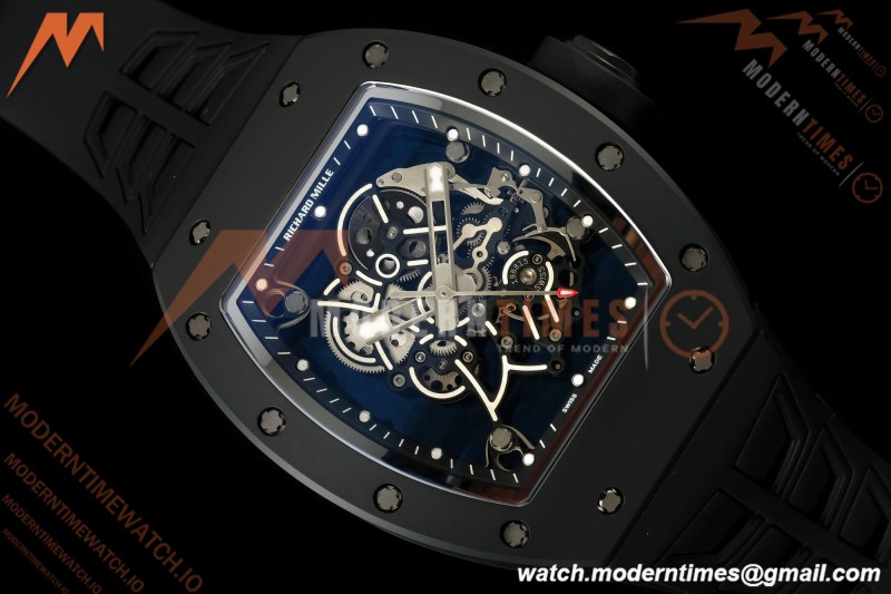 Richard Mille - RM055 Bubba Watson Black Edition Black CER/RU Black Rehaut Skeleton UMI RMUL2 Free Sprung