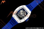 Richard Mille - RM055 Bubba Watson Japan Edition White Cer/Ru Blk/Wht Rehaut Skeleton Brushed Ribs MLF V2 RMUL2 | 리차드 밀 - RM055 버바 왓슨 일본 에디션 화이트 Cer/Ru 블랙/화이트 리하우트 스켈레톤 브러시드 리브 MLF V2 RMUL2