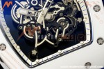 Richard Mille - RM055 Bubba Watson Japan Edition White Cer/Ru Blk/Wht Rehaut Skeleton Brushed Ribs MLF V2 RMUL2 | 리차드 밀 - RM055 버바 왓슨 일본 에디션 화이트 Cer/Ru 블랙/화이트 리하우트 스켈레톤 브러시드 리브 MLF V2 RMUL2