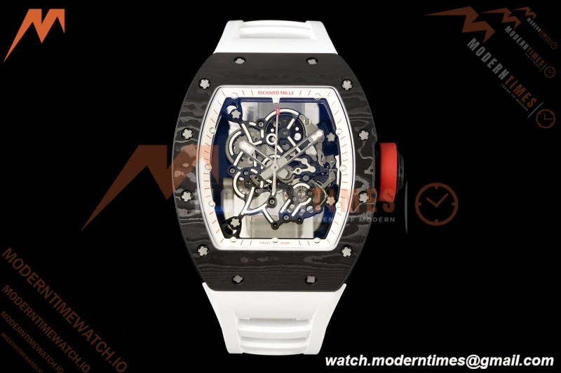 Richard Mille - RM055 Bubba Watson Japan Edition Black NTPT/RU Blk/Wht Rehaut Skeleton Brushed Ribs MLF V2 RMUL2