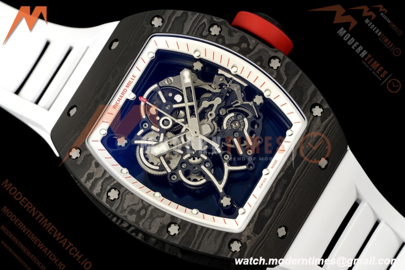 Richard Mille - RM055 Bubba Watson Japan Edition Black NTPT/RU Blk/Wht Rehaut Skeleton Brushed Ribs MLF V2 RMUL2