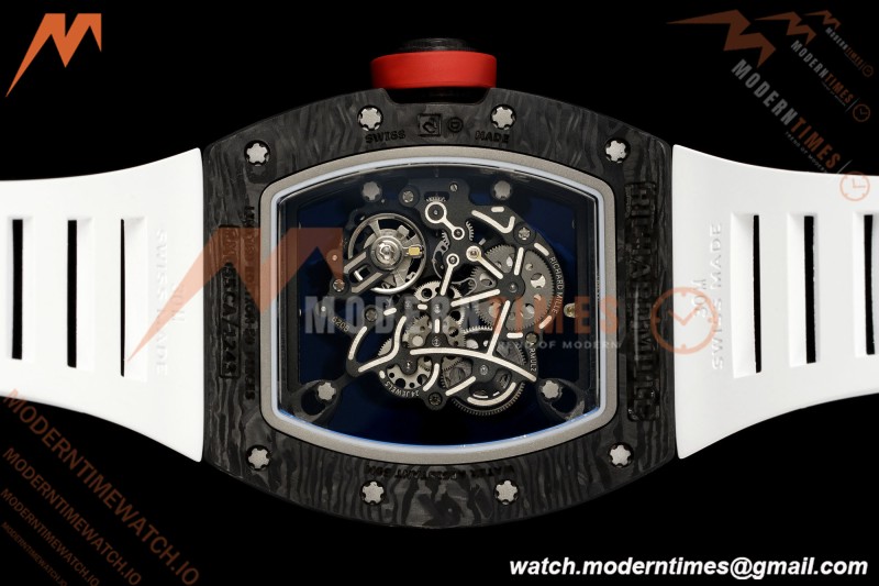 Richard Mille - RM055 Bubba Watson Japan Edition Black NTPT/RU Blk/Wht Rehaut Skeleton Brushed Ribs MLF V2 RMUL2