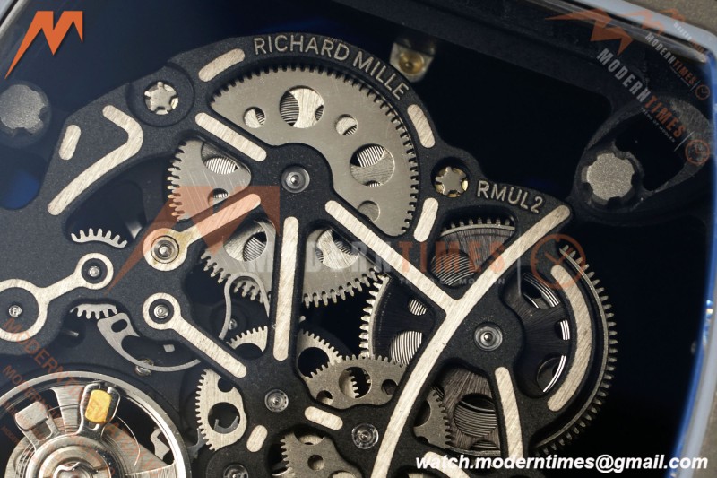 Richard Mille - RM055 Bubba Watson Japan Edition Black NTPT/RU Blk/Wht Rehaut Skeleton Brushed Ribs MLF V2 RMUL2
