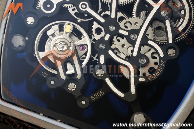 Richard Mille - RM055 Bubba Watson White Legend Black NTPT/RU Blk/Wht Rehaut Skeleton Brushed Ribs MLF V2 RMUL2