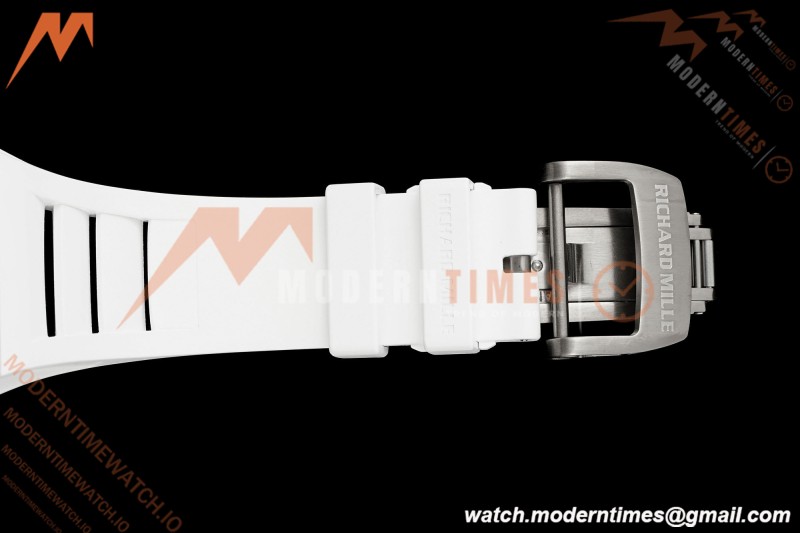 Richard Mille - RM055 Bubba Watson White Legend Black NTPT/RU Blk/Wht Rehaut Skeleton Brushed Ribs MLF V2 RMUL2