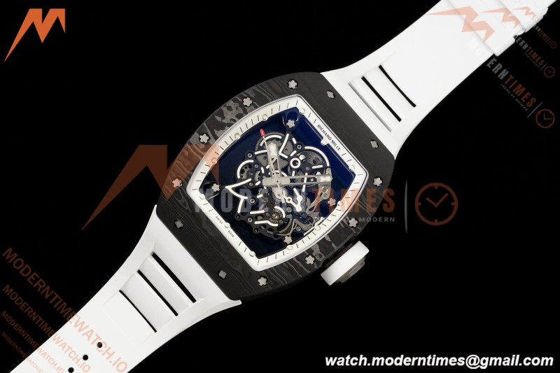 Richard Mille - RM055 Bubba Watson White Legend Black NTPT/RU Blk/Wht Rehaut Skeleton Brushed Ribs MLF V2 RMUL2