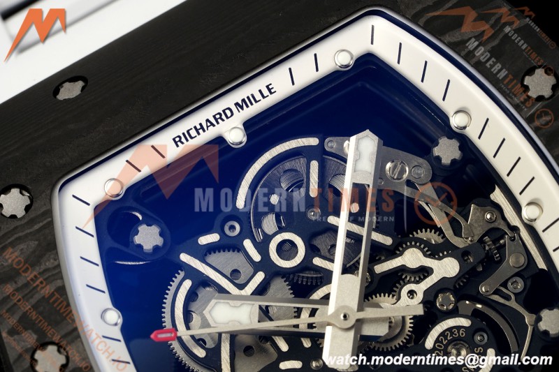Richard Mille - RM055 Bubba Watson White Legend Black NTPT/RU Blk/Wht Rehaut Skeleton Brushed Ribs MLF V2 RMUL2