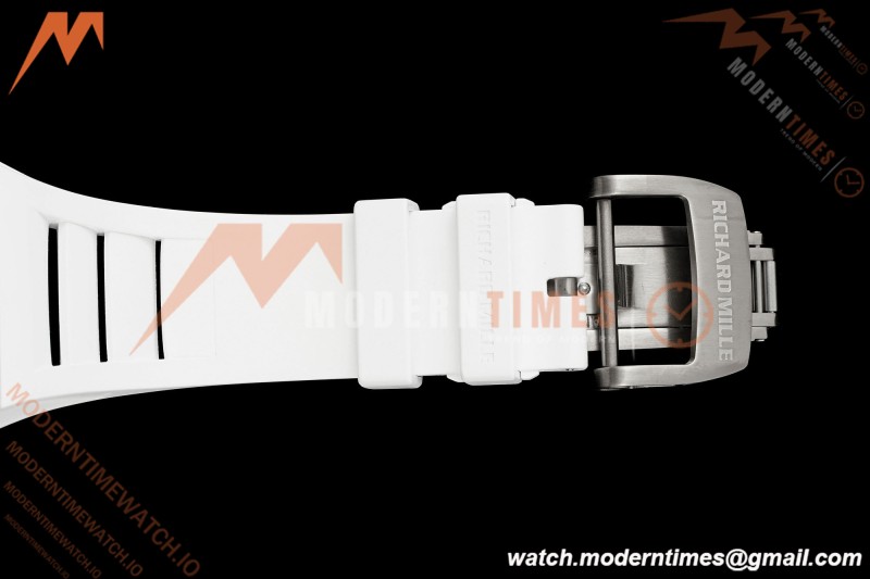 Richard Mille - RM055 Bubba Watson White CER/RU Blk/Blk Rehaut Skeleton Brushed Ribs MLF V2 RMUL2