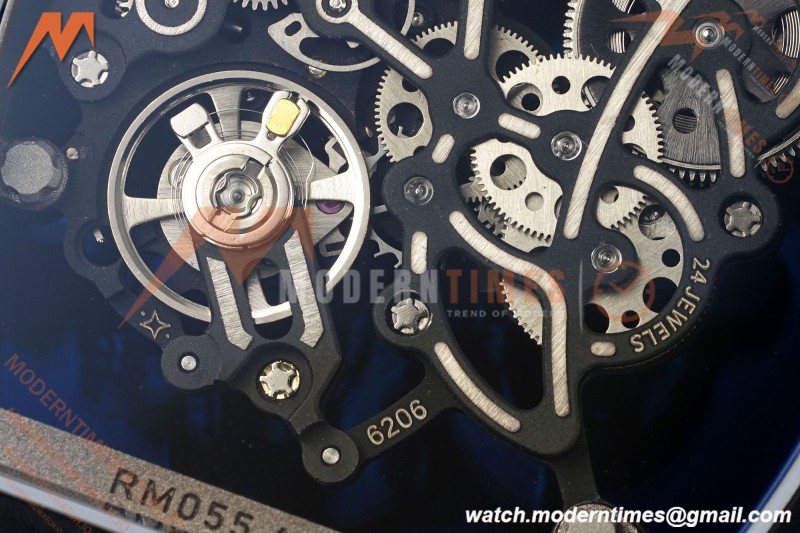 Richard Mille - RM055 Bubba Watson Dubai Edition Black CER/RU Blk/Blk Rehaut Skeleton Brushed Ribs MLF V2 RMUL2