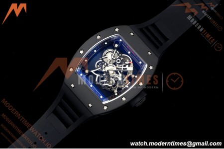 Richard Mille - RM055 Bubba Watson Dubai Edition Black CER/RU Blk/Blk Rehaut Skeleton Brushed Ribs MLF V2 RMUL2