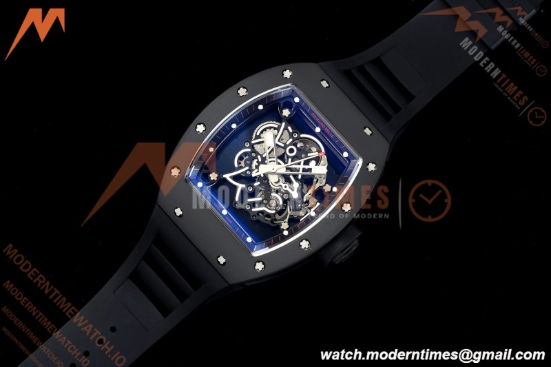 Richard Mille - RM055 Bubba Watson Dubai Edition Black CER/RU Blk/Blk Rehaut Skeleton Brushed Ribs MLF V2 RMUL2