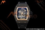 Richard Mille - RM055 Bubba Watson Asia Edition Black NTPT/RU BLK/RG Rehaut Skeleton Brushed Ribs MLF V2 RMUL2 | 리차드 밀 - RM055 버바 왓슨 아시아 에디션 블랙 NTPT/RU BLK/RG 리하우트 스켈레톤 브러시드 리브 MLF V2 RMUL2