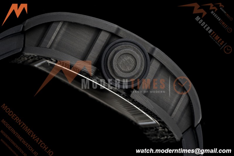 Richard Mille - RM055 Bubba Watson Asia Edition Black NTPT/RU BLK/RG Rehaut Skeleton Brushed Ribs MLF V2 RMUL2 | 리차드 밀 - RM055 버바 왓슨 아시아 에디션 블랙 NTPT/RU BLK/RG 리하우트 스켈레톤 브러시드 리브 MLF V2 RMUL2