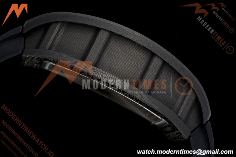 Richard Mille - RM055 Bubba Watson Asia Edition Black NTPT/RU BLK/RG Rehaut Skeleton Brushed Ribs MLF V2 RMUL2 | 리차드 밀 - RM055 버바 왓슨 아시아 에디션 블랙 NTPT/RU BLK/RG 리하우트 스켈레톤 브러시드 리브 MLF V2 RMUL2