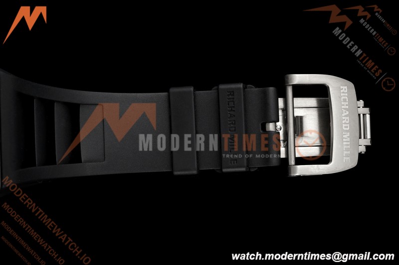 Richard Mille - RM055 Bubba Watson Asia Edition Black NTPT/RU BLK/RG Rehaut Skeleton Brushed Ribs MLF V2 RMUL2 | 리차드 밀 - RM055 버바 왓슨 아시아 에디션 블랙 NTPT/RU BLK/RG 리하우트 스켈레톤 브러시드 리브 MLF V2 RMUL2