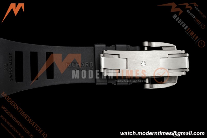 Richard Mille - RM055 Bubba Watson Asia Edition Black NTPT/RU BLK/RG Rehaut Skeleton Brushed Ribs MLF V2 RMUL2 | 리차드 밀 - RM055 버바 왓슨 아시아 에디션 블랙 NTPT/RU BLK/RG 리하우트 스켈레톤 브러시드 리브 MLF V2 RMUL2