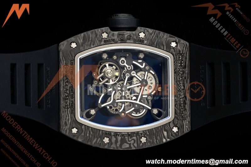 Richard Mille - RM055 Bubba Watson Asia Edition Black NTPT/RU BLK/RG Rehaut Skeleton Brushed Ribs MLF V2 RMUL2 | 리차드 밀 - RM055 버바 왓슨 아시아 에디션 블랙 NTPT/RU BLK/RG 리하우트 스켈레톤 브러시드 리브 MLF V2 RMUL2