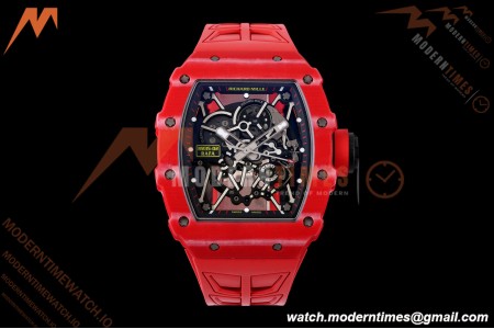 Richard Mille - RM35-02 Rafael Nadal Red/Red NTPT Skeleton Dial UMI RMAL1 Free Sprung