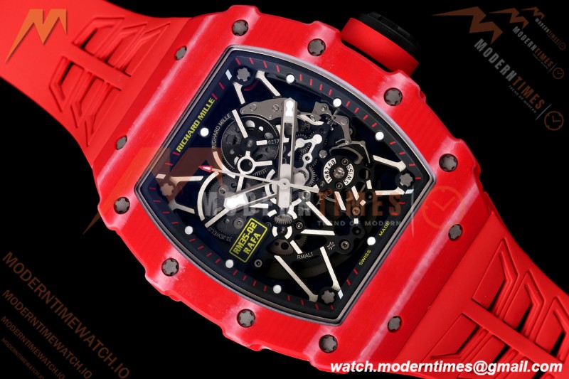 Richard Mille - RM35-02 Rafael Nadal Red/Red NTPT Skeleton Dial UMI RMAL1 Free Sprung