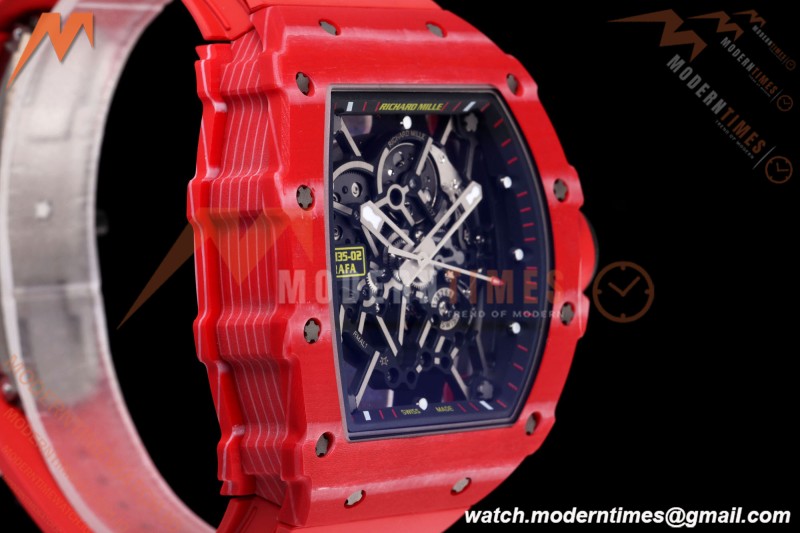 Richard Mille - RM35-02 Rafael Nadal Red/Red NTPT Skeleton Dial UMI RMAL1 Free Sprung