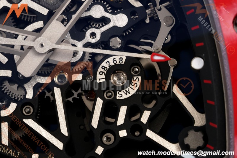 Richard Mille - RM35-02 Rafael Nadal Red/Red NTPT Skeleton Dial UMI RMAL1 Free Sprung