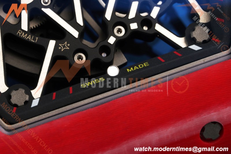 Richard Mille - RM35-02 Rafael Nadal Red/Red NTPT Skeleton Dial UMI RMAL1 Free Sprung