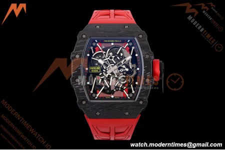 Richard Mille - RM35-02 Rafael Nadal Black NTPT/RU Blk/Blk Rehaut Skeleton UMI RMAL1 Free Sprung