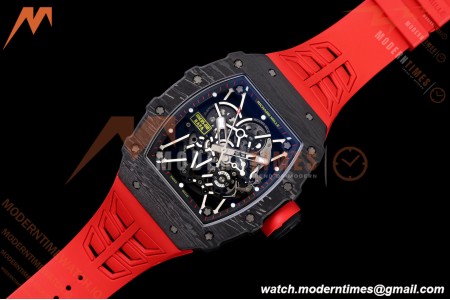 Richard Mille - RM35-02 Rafael Nadal Black NTPT/RU Blk/Blk Rehaut Skeleton UMI RMAL1 Free Sprung