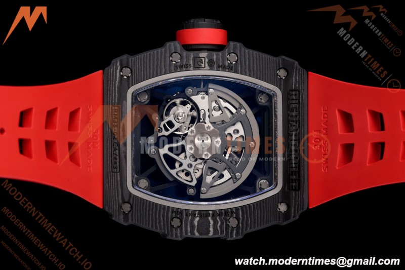 Richard Mille - RM35-02 Rafael Nadal Black NTPT/RU Blk/Blk Rehaut Skeleton UMI RMAL1 Free Sprung