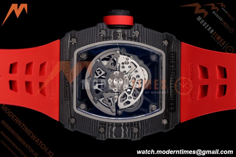 Richard Mille - RM35-02 Rafael Nadal Black NTPT/RU Blk/Blk Rehaut Skeleton UMI RMAL1 Free Sprung