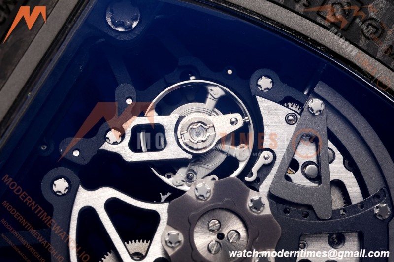 Richard Mille - RM35-02 Rafael Nadal Black NTPT/RU Blk/Blk/Blk Rehaut Skeleton UMI RMAL1 Free Sprung