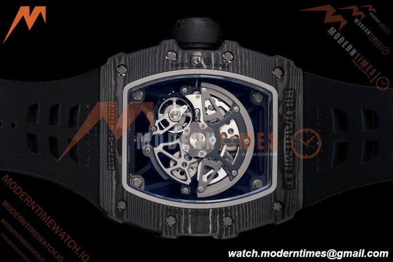 Richard Mille - RM35-02 Rafael Nadal Black NTPT/RU Blk/Blk/Blk Rehaut Skeleton UMI RMAL1 Free Sprung