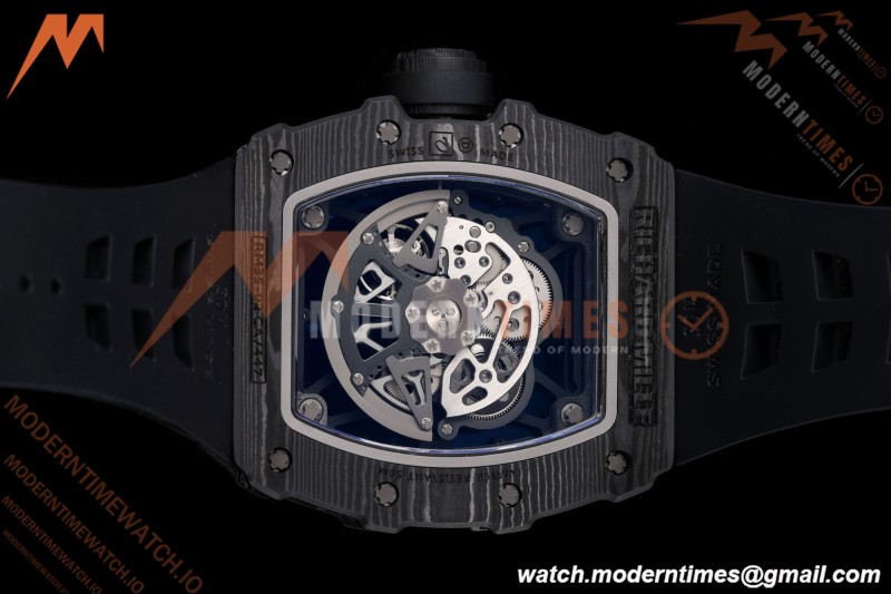 Richard Mille - RM35-02 Rafael Nadal Black NTPT/RU Blk/Blk/Blk Rehaut Skeleton UMI RMAL1 Free Sprung