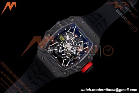 Richard Mille - RM35-02 Rafael Nadal Black NTPT/RU Blk/Blk/Red Rehaut Skeleton UMI RMAL1 Free Sprung