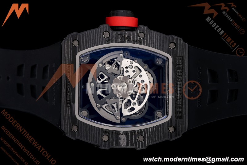 Richard Mille - RM35-02 Rafael Nadal Black NTPT/RU Blk/Blk/Red Rehaut Skeleton UMI RMAL1 Free Sprung | 리차드 밀 - RM35-02 라파엘 나달 블랙 NTPT/RU 블랙/블랙/레드 리하우트 스켈레톤 UMI RMAL1 프리 스프렁