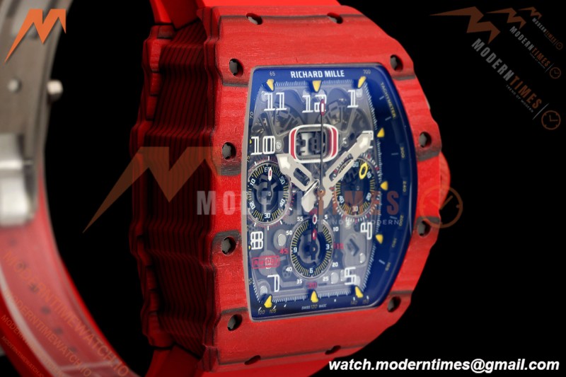 Richard Mille - RM11-03 Annual Calendar Flyback Chrono Red Carbon NTPT/RU Skeleton ABMF RMAC3