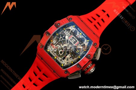 Richard Mille - RM11-03 Annual Calendar Flyback Chrono Red Carbon NTPT/RU Skeleton ABMF RMAC3