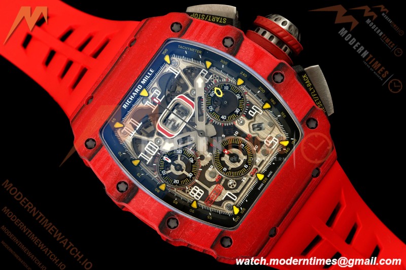 Richard Mille - RM11-03 Annual Calendar Flyback Chrono Red Carbon NTPT/RU Skeleton ABMF RMAC3