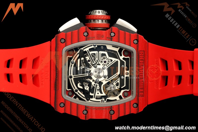 Richard Mille - RM11-03 Annual Calendar Flyback Chrono Red Carbon NTPT/RU Skeleton ABMF RMAC3