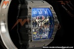 Richard Mille - RM11-03 Annual Calendar Flyback Chrono Black Carbon NTPT/RU Skeleton ABMF RMAC3 | 리샤르 밀 - RM11-03 애뉴얼 캘린더 플라이백 크로노 블랙 카본 NTPT/러버 스켈레톤 ABMF RMAC3