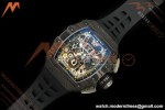 Richard Mille - RM11-03 Annual Calendar Flyback Chrono Black Carbon NTPT/RU Skeleton ABMF RMAC3 | 리샤르 밀 - RM11-03 애뉴얼 캘린더 플라이백 크로노 블랙 카본 NTPT/러버 스켈레톤 ABMF RMAC3