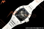 Richard Mille - RM055 Bubba Watson White CER/RU Blk/Blk Rehaut Skeleton A9F RMUL2 Free Sprung | 리차드 밀 - RM055 버바 왓슨 화이트 CER/RU, 블랙/블랙 이너베젤 스켈레톤, A9F RMUL2 프리 스프랑
