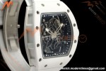 Richard Mille - RM055 Bubba Watson White CER/RU Blk/Blk Rehaut Skeleton A9F RMUL2 Free Sprung | 리차드 밀 - RM055 버바 왓슨 화이트 CER/RU, 블랙/블랙 이너베젤 스켈레톤, A9F RMUL2 프리 스프랑