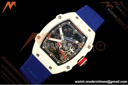 Richard Mille - RM67-02 Alexis White NTPT Blu/Red/Wht/Blk Skeleton AVF CRMA7