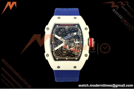 Richard Mille - RM67-02 Alexis White NTPT Blu/Red/Wht/Blk Skeleton AVF CRMA7