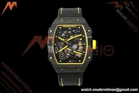 Richard Mille - RM67-02 Black NTPT Yellow/Blk Skeleton Black Strap AVF CRMA7