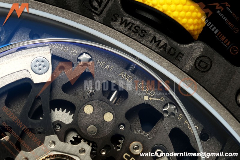 Richard Mille - RM67-02 Black NTPT Yellow/Blk Skeleton Black Strap AVF CRMA7