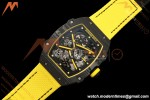 Richard Mille - RM67-02 Black NTPT Yellow/Blk Skeleton Yellow Strap AVF CRMA7
