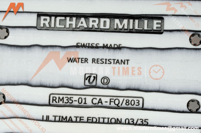 Richard Mille - RM35-01 Rafael Nadal Wht/Gry/Gry Wht NTPT/RU Skeleton Dial MILLEF RMUL3